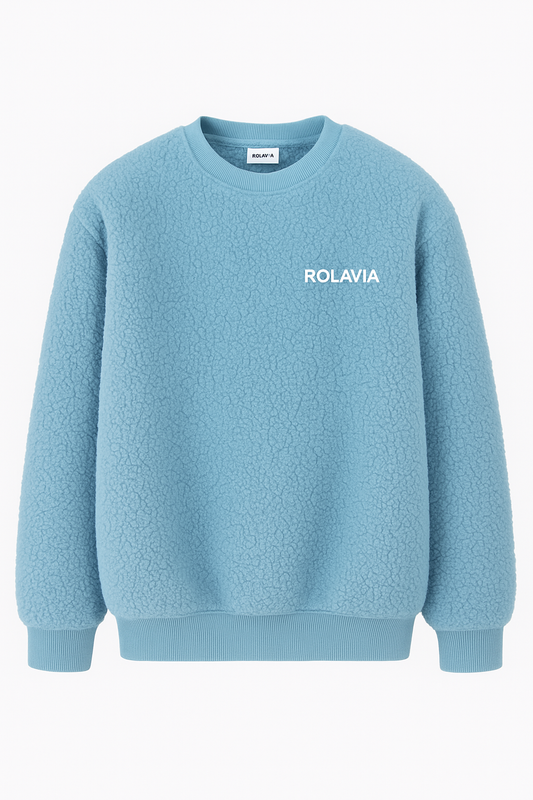 PULL EN LAINE BLEU - ROLAVIA
